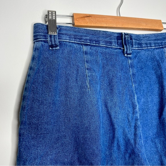 Riders Casuals Vintage Size 10 Denim High Rise Mom Shorts Slant Pocket Wide Leg - Picture 5 of 9